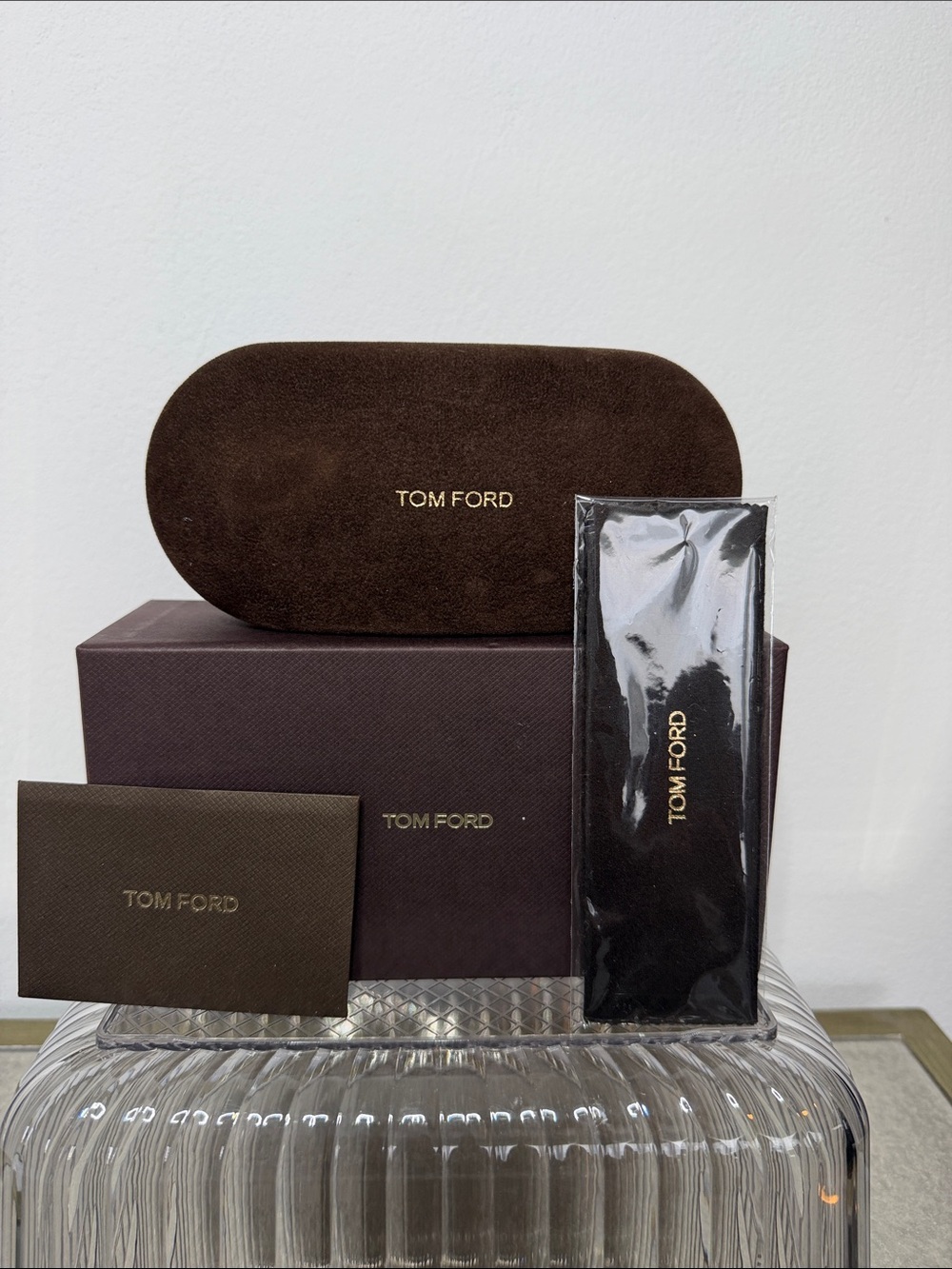 Tom Ford Brown Eyewear Case & Accessories Set